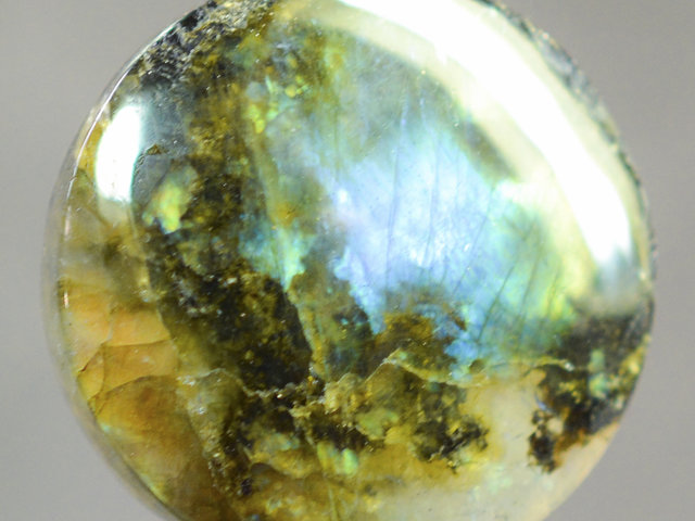 Fractal Multi Color Madagascar Labradorite Cabochon Shimmering Labradorescence Hand Crafted By LEXX STONES 22 Carats