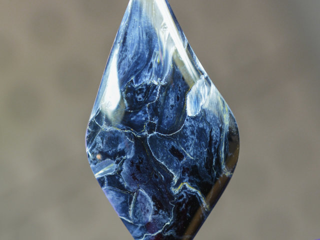 Flashy Rare Chatoyant Namibian Cosmic Blue Purple Pietersite Gemstone Cabochon Hand Crafted By LEXX STONES 39 Carats