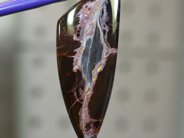 Namibian Red Blue Purple Chaos Pietersite Gemstone Cabochon Hand Crafted By LEXX STONES 68 Carats