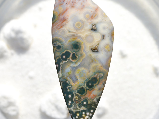 Colorful Vintage Ocean Jasper Gemstone Cabochon Hand Crafted By LEXX STONES 67 Carats