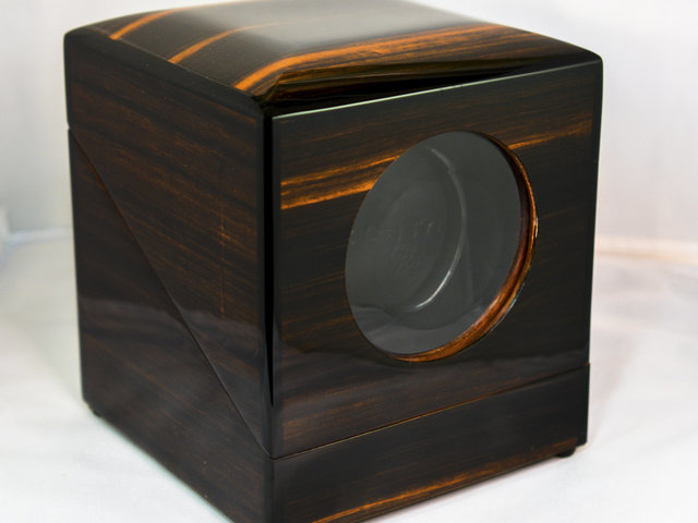 Orbita USA Privee Rx Programmable Single Watch Winder Macassar Ebony New Old Stock 48357